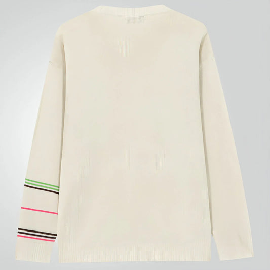 Round Neck Pullover Long Sleeve Base Lightweight Sweater - Which Mark