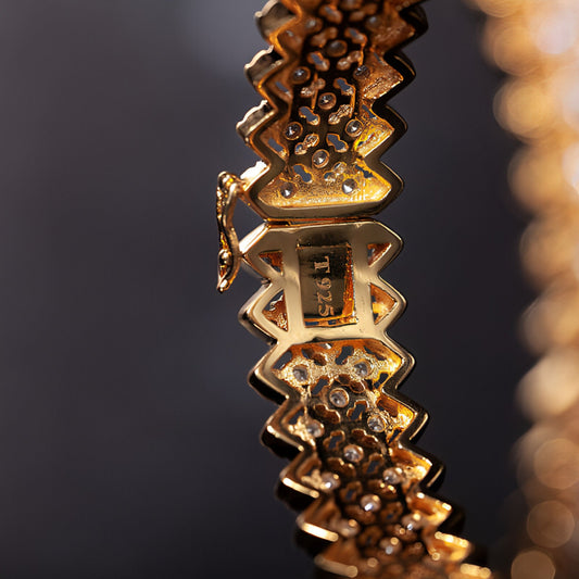 Gold Plated S925 Silver Fine Version Of The Lace Bracelet For Women - Which Mark