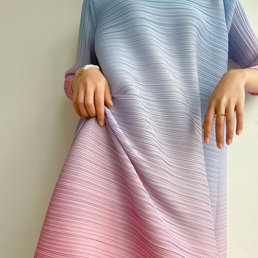 Pleated Plus Size Dress Women - Which Mark