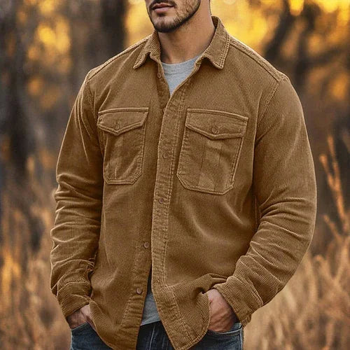 Men's Button Shirt Casual Shirt Lamp Wick - Which Mark