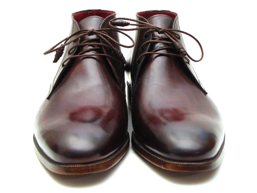 Paul Parkman Men's Chukka Boots Brown & Bordeaux (ID#CK43E8) - Which Mark