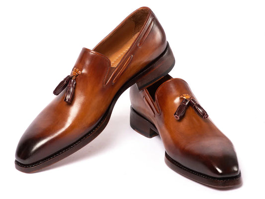 Paul Parkman Brown Goodyear Welted Tassel Loafers (ID#51TS-BRW) - Which Mark