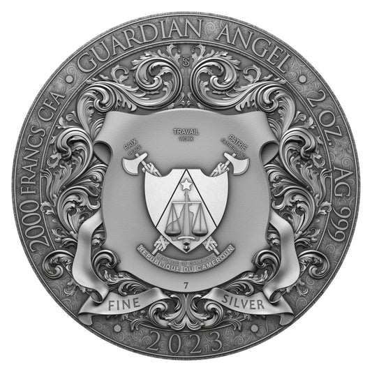 2 oz Silver GUARDIAN ANGEL Coin MS70 2023 Cameroon - Which Mark