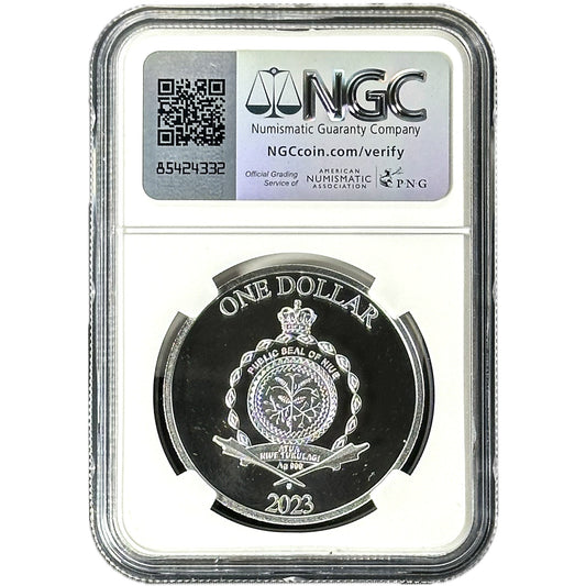 1 oz Silver AUREUS VICTORIA Coin PF70 2023 Niue - Which Mark