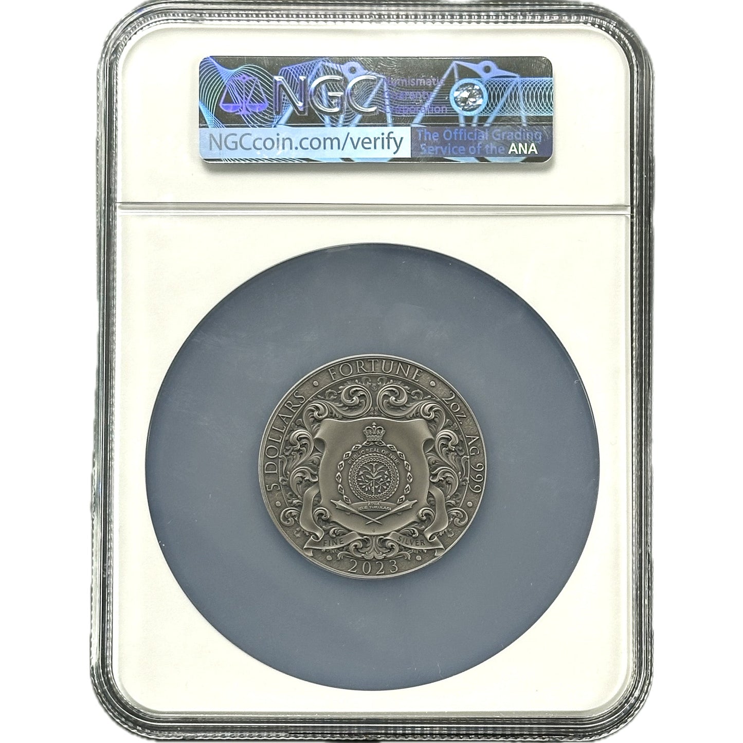 2 oz Silver FORTUNA Gilt Coin MS70 2023 NIue - Which Mark