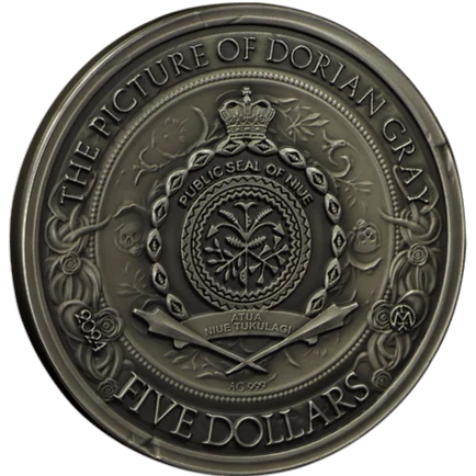 2 oz Silver THE PICTURE OF DORIAN GRAY (GILT) Coin 2024 Niue - Which Mark