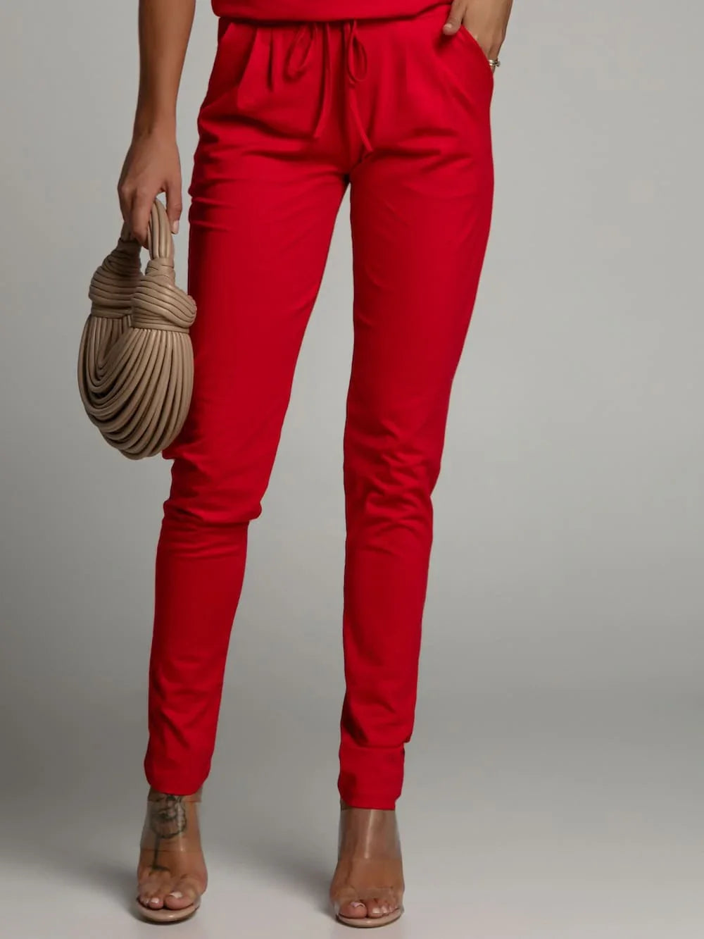 Red jumpsuit with bow 2950 - Which Mark