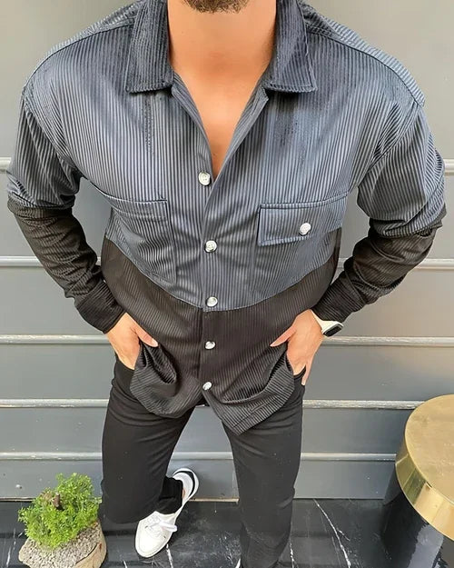 Youth Lapels Fashion Printed Jacket Men - Which Mark