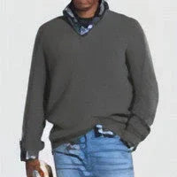 Men's Business Casual Loose Zip Stand Collar Sweater - Which Mark
