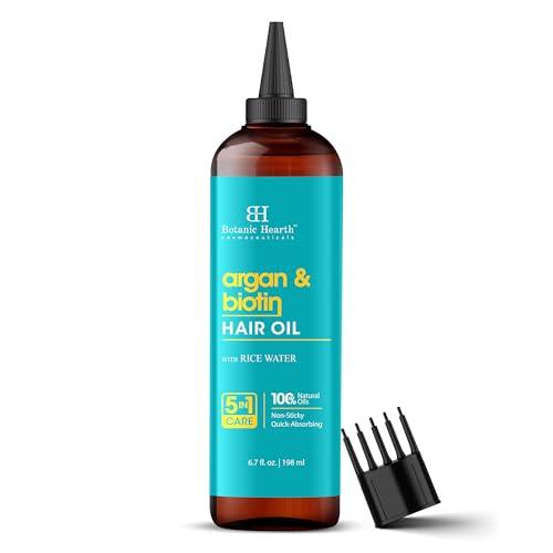 Botanic Hearth 100% Pure Rosemary Oil For Hair Growth (6.7 fl oz) Infused With Biotin, Jojoba & Castor Oil | Hair strengthening Treatment | Nourishing & Volumizing | Non GMO Verified - Which Mark