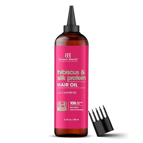 Botanic Hearth 100% Pure Rosemary Oil For Hair Growth (6.7 fl oz) Infused With Biotin, Jojoba & Castor Oil | Hair strengthening Treatment | Nourishing & Volumizing | Non GMO Verified - Which Mark