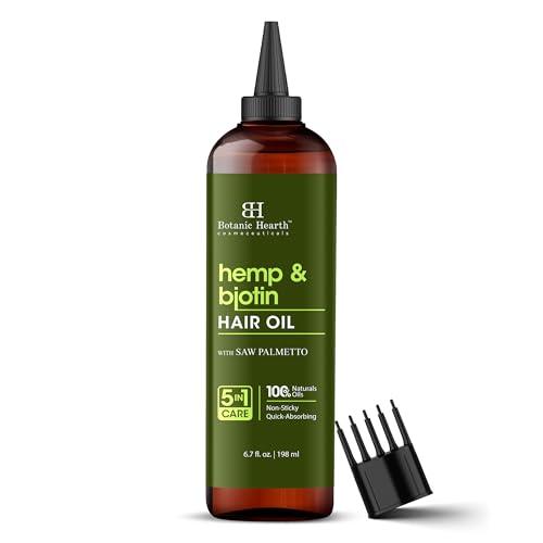 Botanic Hearth 100% Pure Rosemary Oil For Hair Growth (6.7 fl oz) Infused With Biotin, Jojoba & Castor Oil | Hair strengthening Treatment | Nourishing & Volumizing | Non GMO Verified - Which Mark
