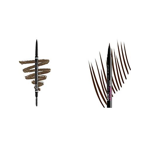 NYX Professional Makeup Micro Brow Pencil, Dual- Ended Eyebrow Pencil, With Integrated Spoolie, For Natural Looking Brows, Vegan Formula, Ash Brown, 0.003 oz - .09g - Which Mark