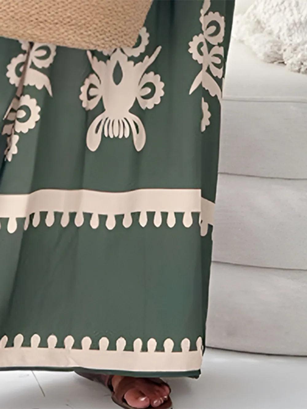 Printed Spaghetti Strap Sleeveless Maxi Dress - Which Mark