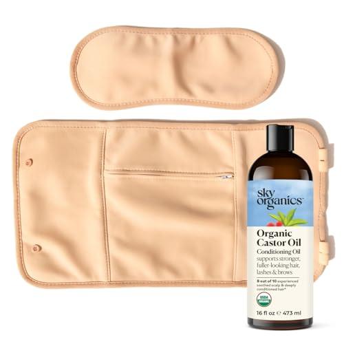 Sky Organics Organic Castor Oil for Hair, Lashes & Brows 100% Pure & Cold-Pressed USDA Certified Organic to Strengthen, Moisturize & Condition, 16 fl. Oz - Which Mark