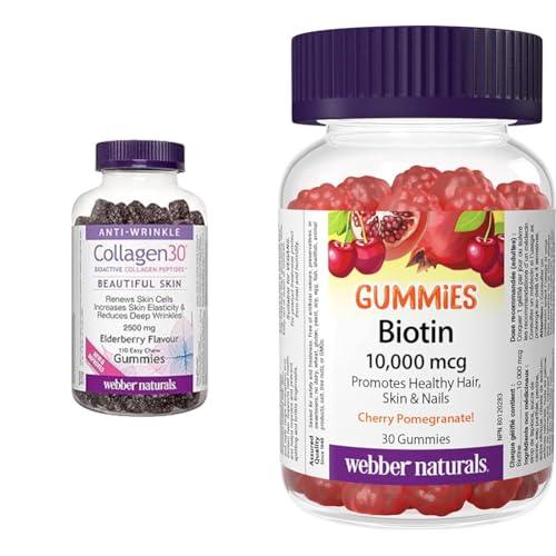 Webber Naturals Collagen30 Anti-Wrinkle Gummy, 2,500mg of Bioactive Collagen Peptides Per Serving, 110 Gummies, Helps Reduce Deep Wrinkles, Fine Lines & Stimulates Skin Cells - Which Mark