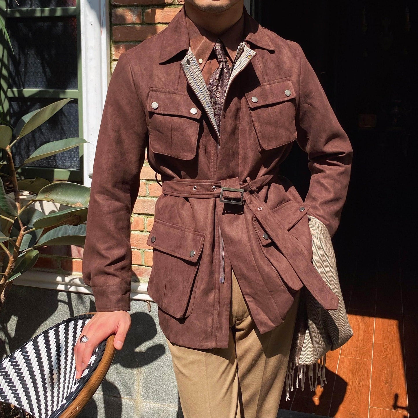 Casual Suede Warm Jacket For Men - Which Mark