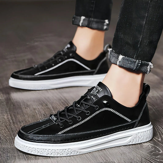 Men's Casual British Style Small Leather Shoes - Which Mark