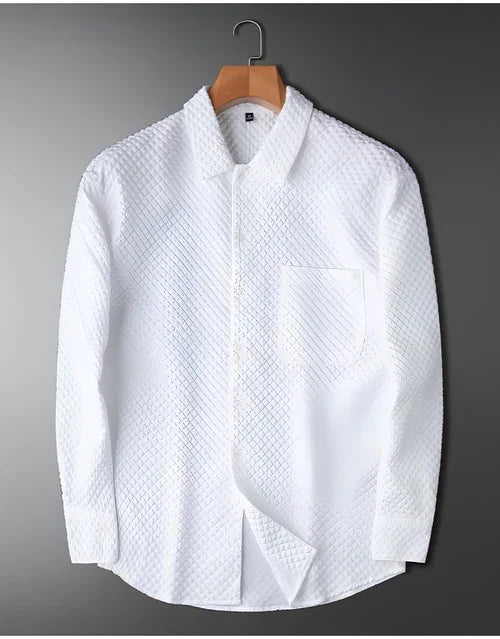Men's Long Sleeve White DressShirt - Which Mark