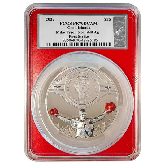 5oz Silver MIKE TYSON Signature Series Coin 2023 Cook Islands - Which Mark