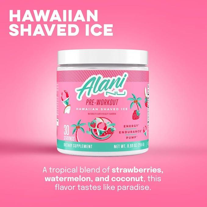 Alani Nu Pre-Workout Supplement Powder for Energy, Endurance, and Pump, Hawaiian Shaved Ice, 30 Servings (Packaging May Vary) - Which Mark