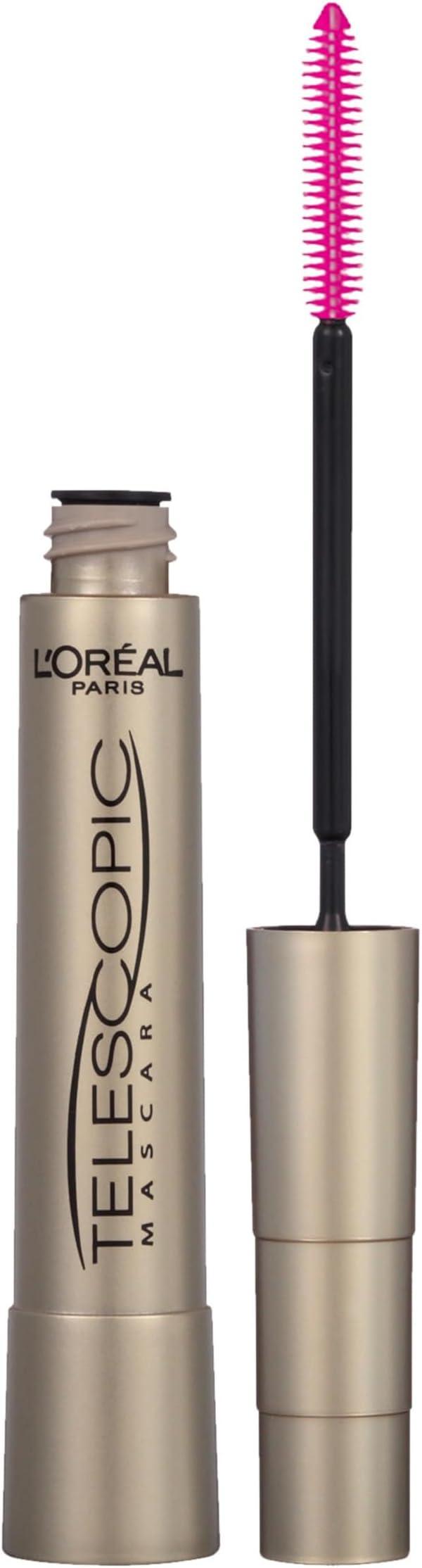 L’Oréal Paris Telescopic Mascara, Eyelash Lengthening Mascara, Unique Non-Clumping Formula, Delivers Intense Length, For Sensitive Eyes, Blackest Black, 8 ml - Which Mark