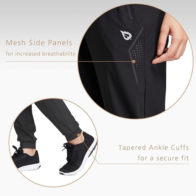 baleaf Joggers for Women Hiking Jogging Pants Track Sweatpants Scrubs Pants for Women with Zipper Pockets - Which Mark