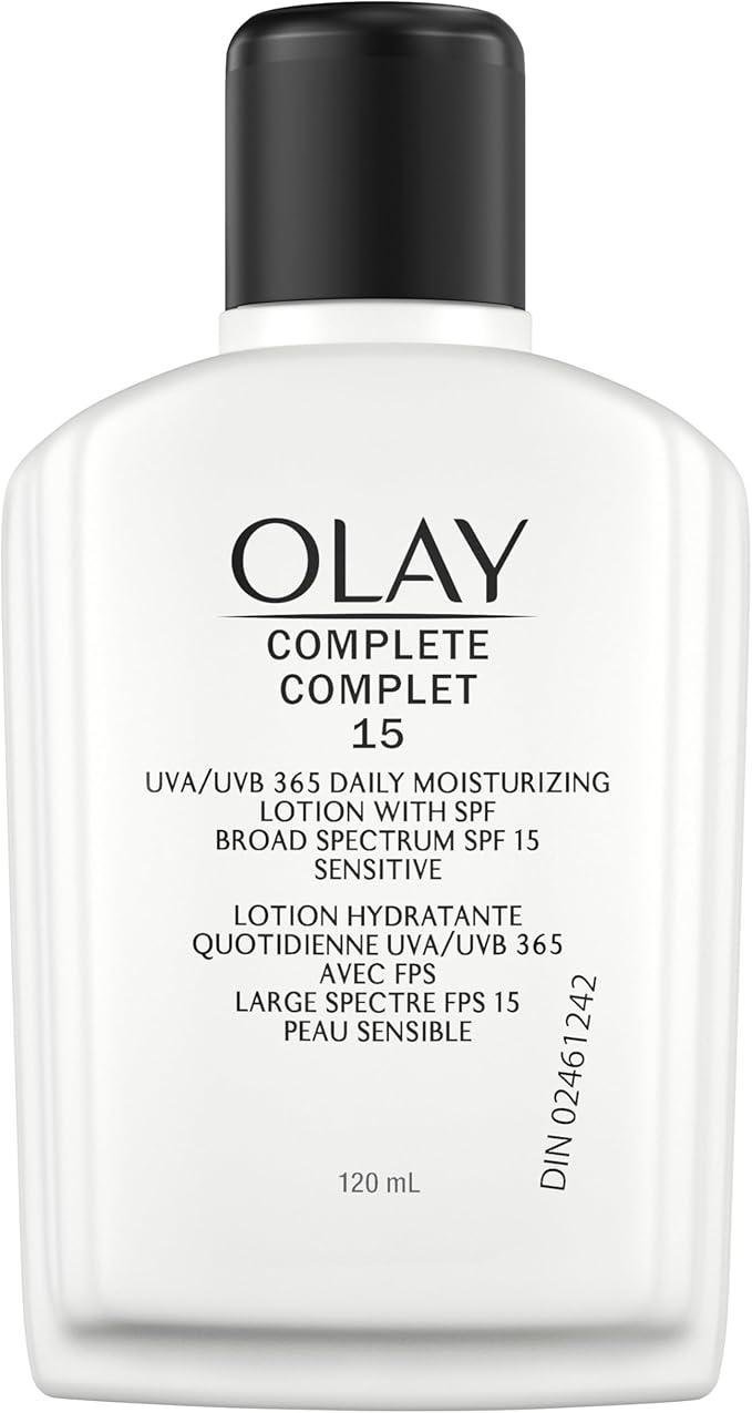 Olay Complete Daily Moisturizing Lotion with Sunscreen Broad Spectrum SPF 15, Sensitive, 120 ml - Which Mark