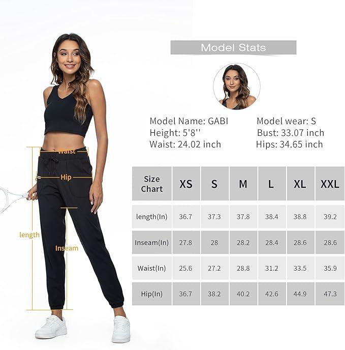 Haowind Joggers for Women with Pockets Elastic Waist Workout Sport Gym Pants Comfy Lounge Yoga Running Pants - Which Mark
