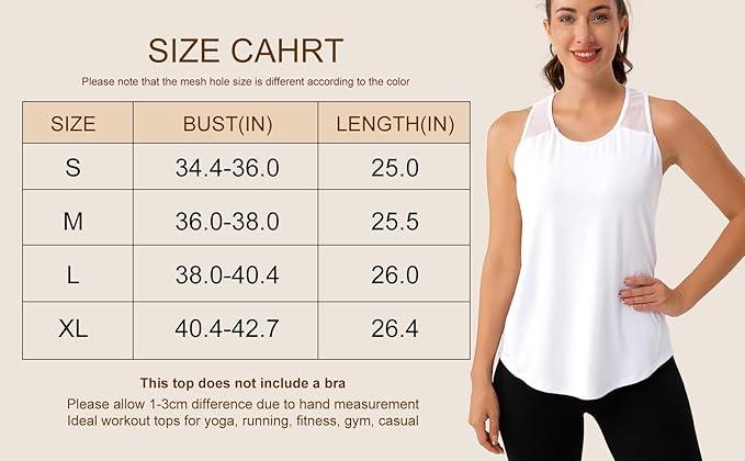 Aeuui Womens Workout Tops Sleeveless Racerback Tank Tops Mesh Yoga Athletic Running Shirts Gym Clothes for Women - Which Mark
