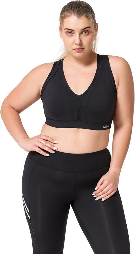 Yvette Women's High Impact Sports Bras Full Support Criss Cross Back Sexy Running Bra for Plus Size - Which Mark