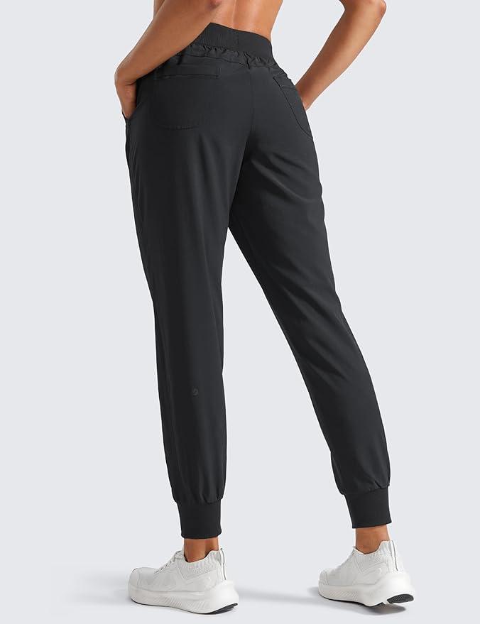 CRZ YOGA Women's Lightweight Workout Joggers 27.5" - Travel Casual Outdoor Running Athletic Track Hiking Pants with Pockets - Which Mark