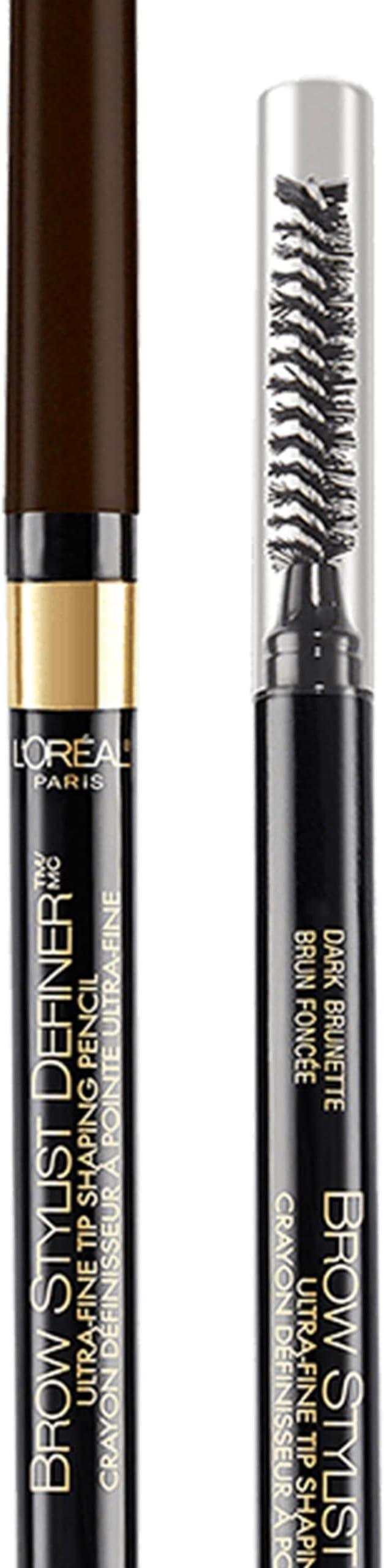 L’Oréal Paris Cosmetics Brow Stylist Definer, Ultra-Fine Tip Eyebrow Pencil, 0.5mm Tip for Well-Defined Brows and Easy Blend With No Gaps, Dark Brunette, 90mg - Which Mark