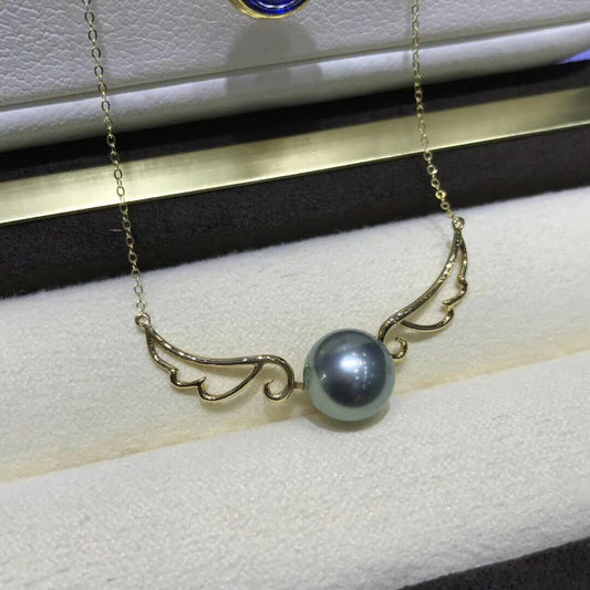 18k Gold Pendant Holder DIY Angel Wings Jewelry Accessories - Which Mark