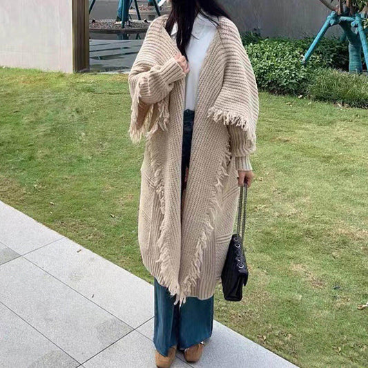 Long Alpaca Wool Sweater Coat Handmade Womens Clothing - Which Mark