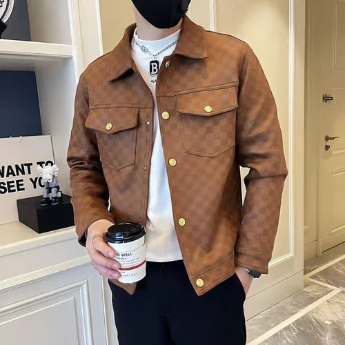 Spring And Autumn Collar Jacket Fashion Men - Which Mark