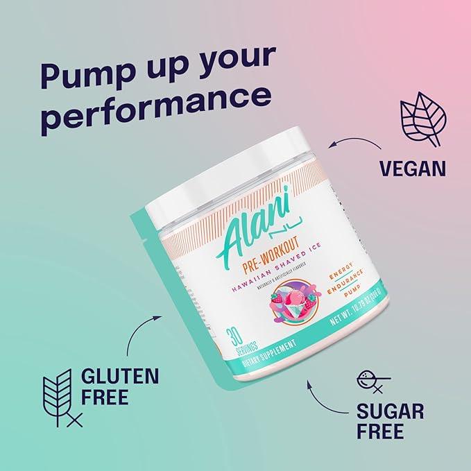 Alani Nu Pre-Workout Supplement Powder for Energy, Endurance, and Pump, Hawaiian Shaved Ice, 30 Servings (Packaging May Vary) - Which Mark