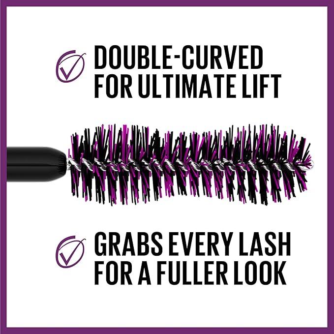 Maybelline New York the Falsies Lash Lift Waterproof Mascara Volumizing, Lengthening, Lifting, Curling, Multiplying, Eye Makeup, Very Black, 0.29 Fl. Oz, Black - Which Mark