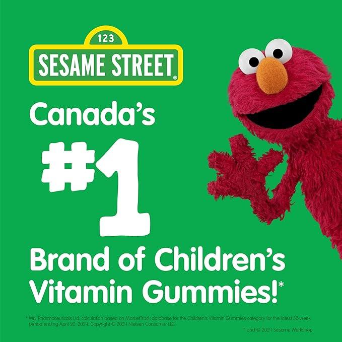 Sesame Street Daily Sunshine Vitamin D3 Kids Gummy by Webber Naturals, 180 Gummies, 600 IU of Vitamin D Per Gummy, For Children Age 3 and Up - Which Mark