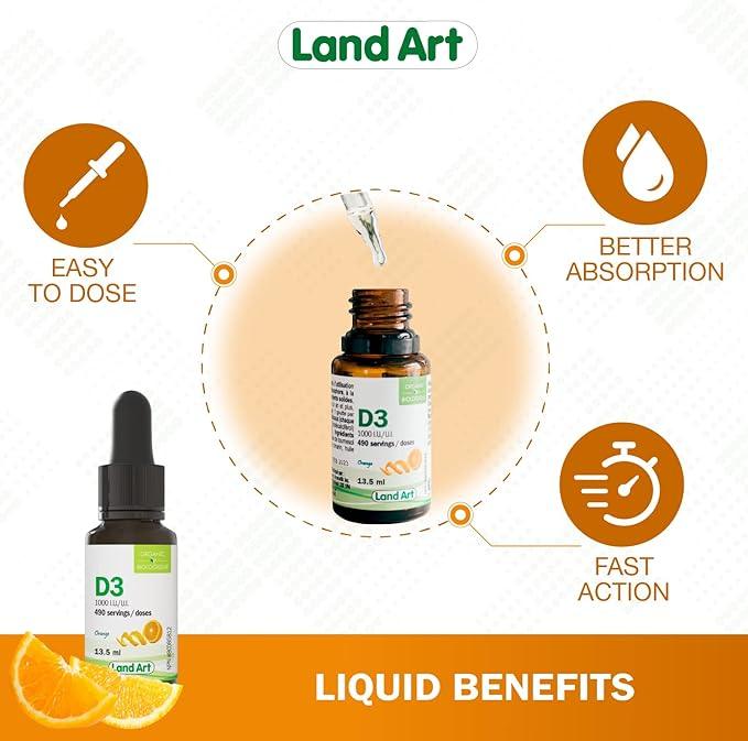 Certified Organic Vitamin D3 Drops - 490 servings - 1000 IU per drop - Immune System Support - Non-GMO - Gluten-Free - Made in Canada - 13.5 ml (Pack of 1) - Which Mark
