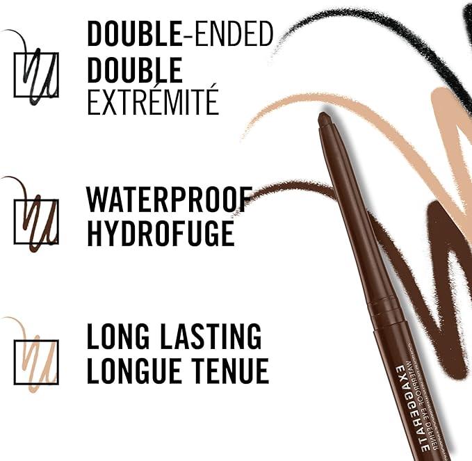 Rimmel London - Exaggerate Waterproof Eye Definer, built-in smudger & sharpener, creamy matte finish, Up to 10H, long-lasting, 100% Cruelty-Free, Rich Brown - 212 (Uncarded) - Which Mark