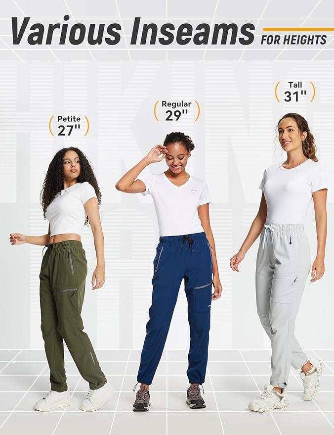 BALEAF Women's Hiking Pants Quick Dry Lightweight Water Resistant Elastic Waist Cargo Pants for All Seasons - Which Mark