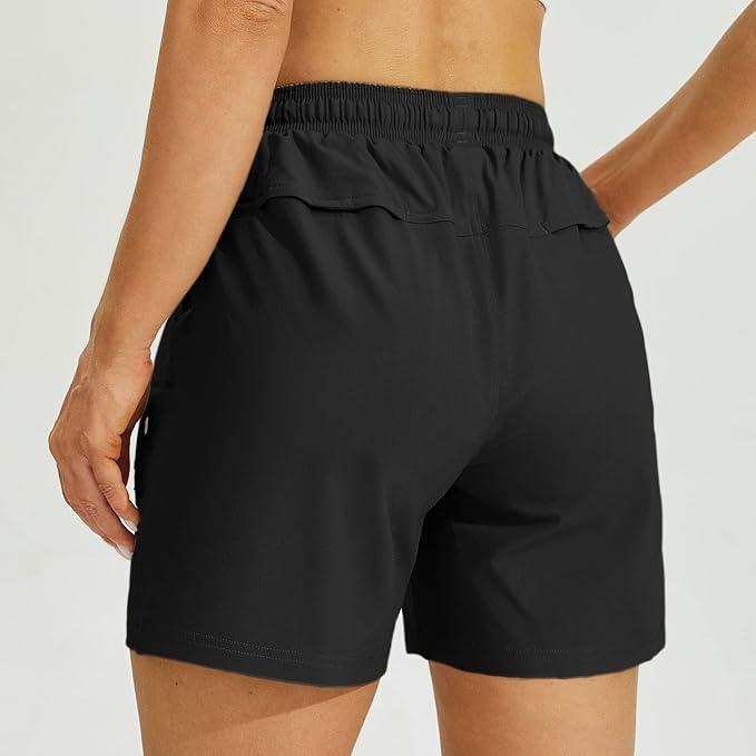 Willit Women's 5" Hiking Golf Shorts Athletic Outdoor Quick Dry Workout Summer Running Shorts with Pockets - Which Mark