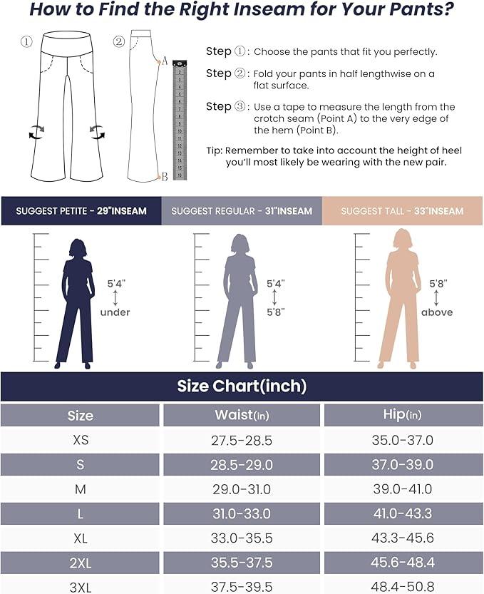 Promover Wide Leg Pants for Women Yoga Pants with Pockets Loose Lounge Sweatpants Petite/Regular/Tall - Which Mark