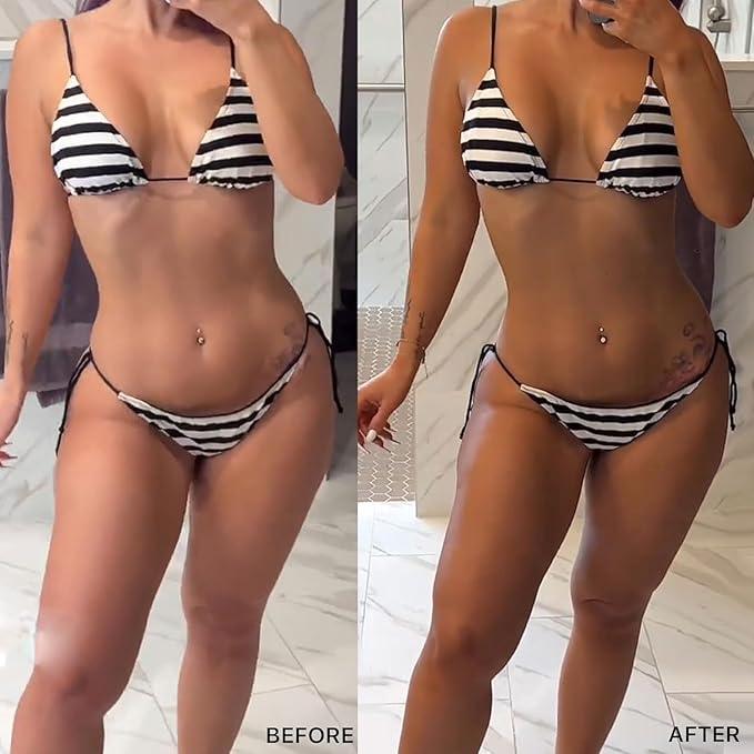 Self Tanner Tanning Lotion - USA Made with Natural & Organic Ingredients, Sunless Tanning Lotion for Body, Perfect Self Tan for Women & Men for a Natural Looking Glow, Medium to Dark - Which Mark