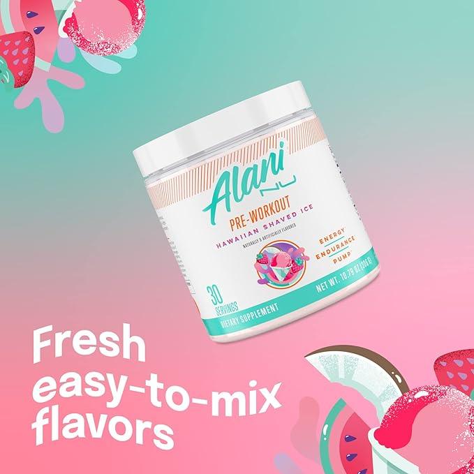 Alani Nu Pre-Workout Supplement Powder for Energy, Endurance, and Pump, Hawaiian Shaved Ice, 30 Servings (Packaging May Vary) - Which Mark