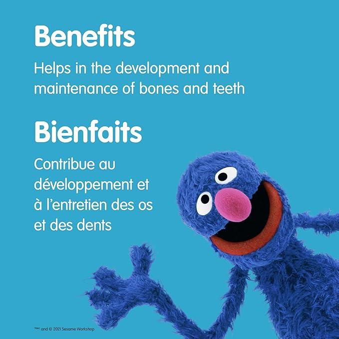 Sesame Street Daily Sunshine Vitamin D3 Kids Gummy by Webber Naturals, 180 Gummies, 600 IU of Vitamin D Per Gummy, For Children Age 3 and Up - Which Mark