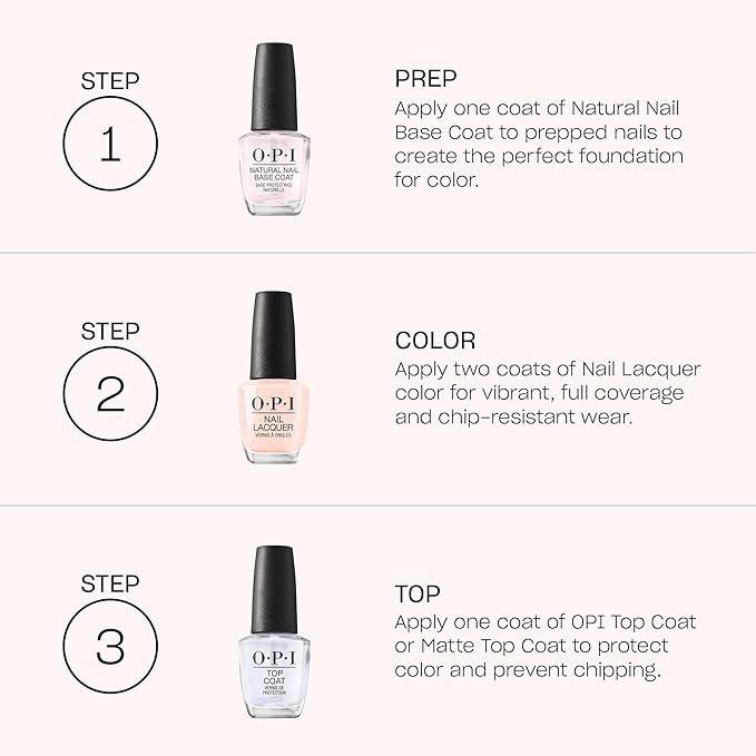 OPI Top Coat, Protective High Gloss Shine Nail Polish Top Coat, 0.5 fl oz - Which Mark