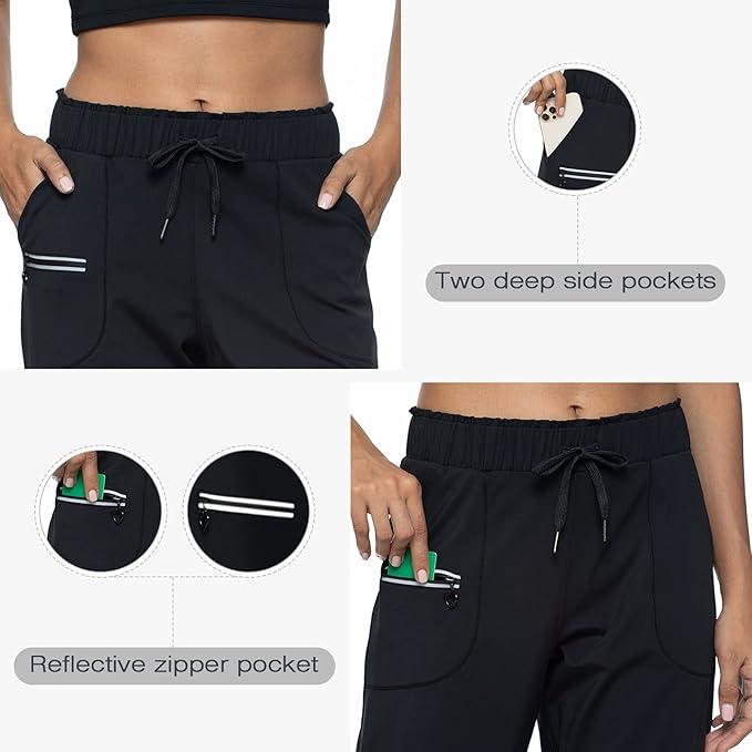 Haowind Joggers for Women with Pockets Elastic Waist Workout Sport Gym Pants Comfy Lounge Yoga Running Pants - Which Mark