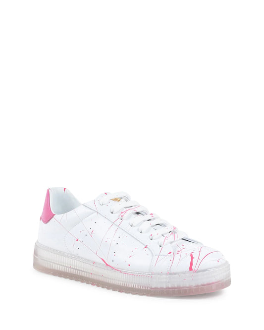 Splatter Sneaker - White Fuxia - Which Mark